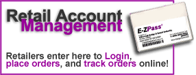 Retail Account Management - Retailers enter here to Login, place orders and track orders online!